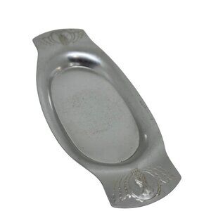 VTG Kensington Stainless Steel Art Deco Pineapple Tray 13.5" Mid-Century Modern